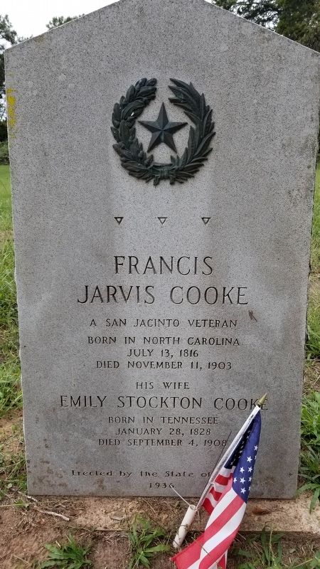 Francis Jarvis Cooke Marker image. Click for full size.