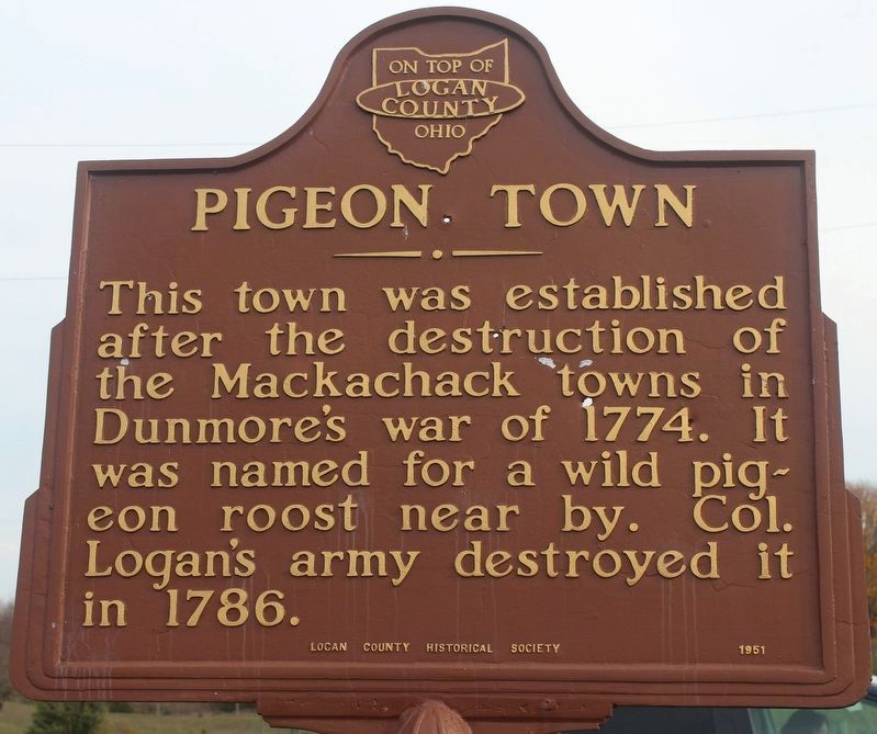Pigeon Town side of the marker image. Click for full size.