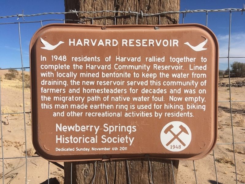 Harvard Reservoir Marker image. Click for full size.