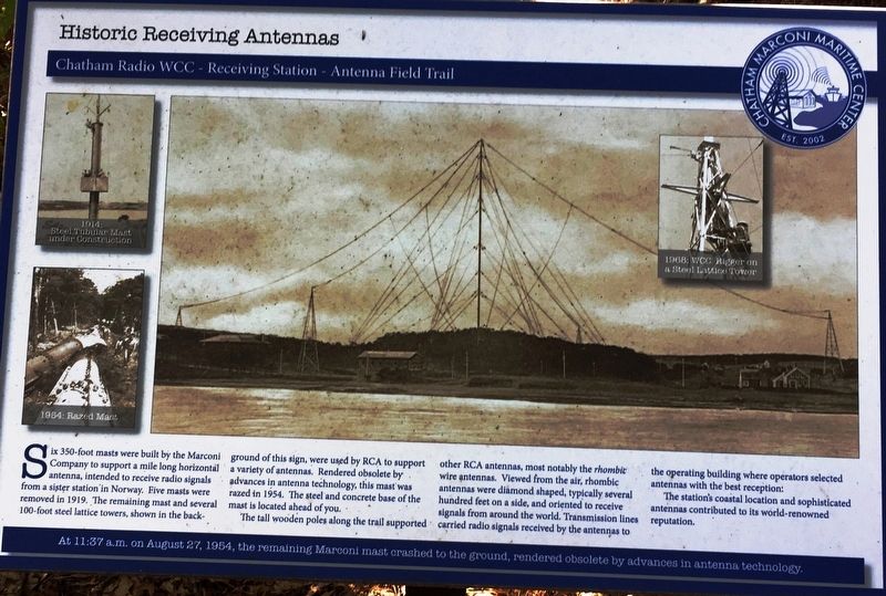 Historic Receiving Antennas Marker image. Click for full size.