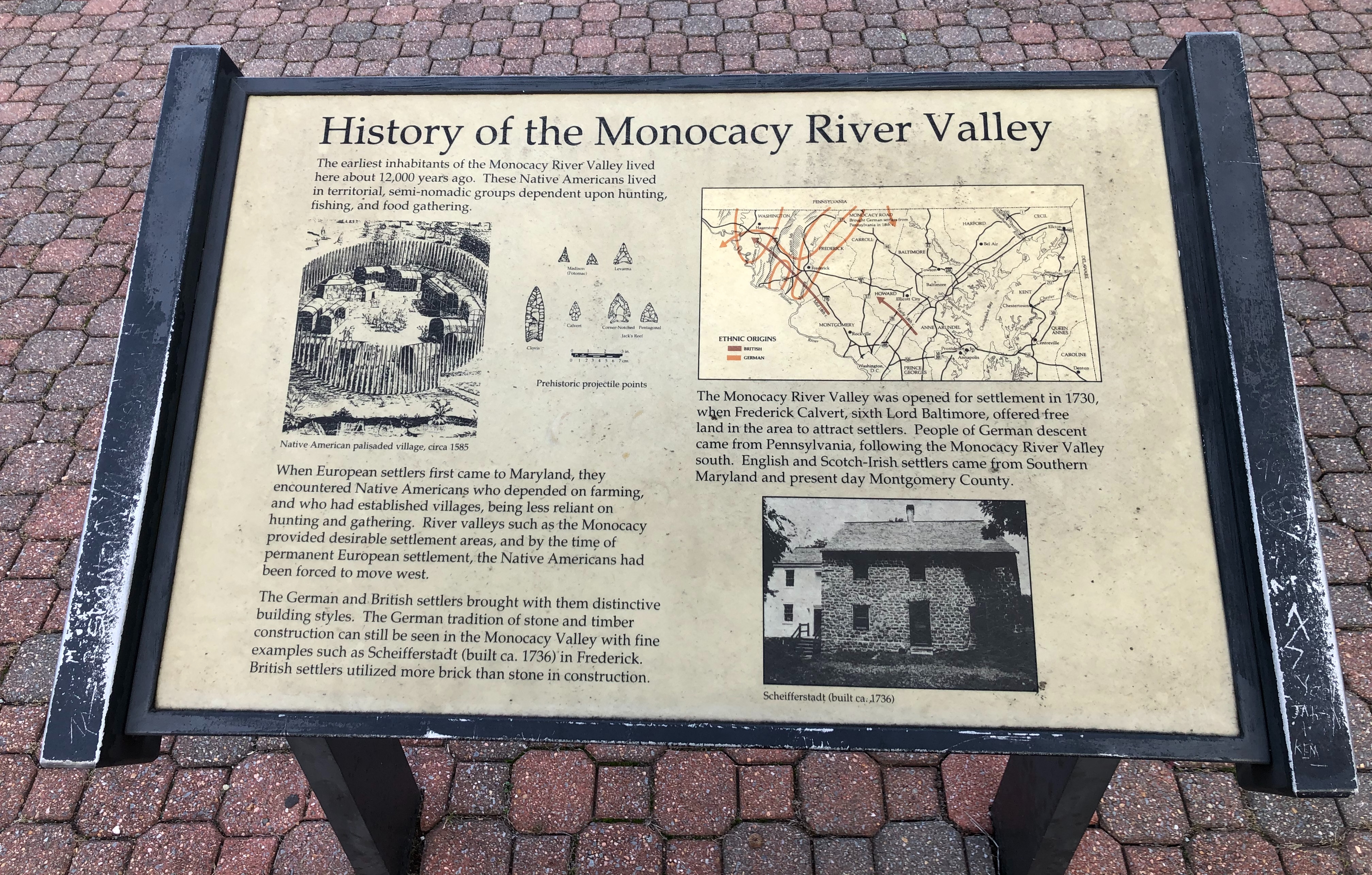 History of the Monocacy River Valley Marker