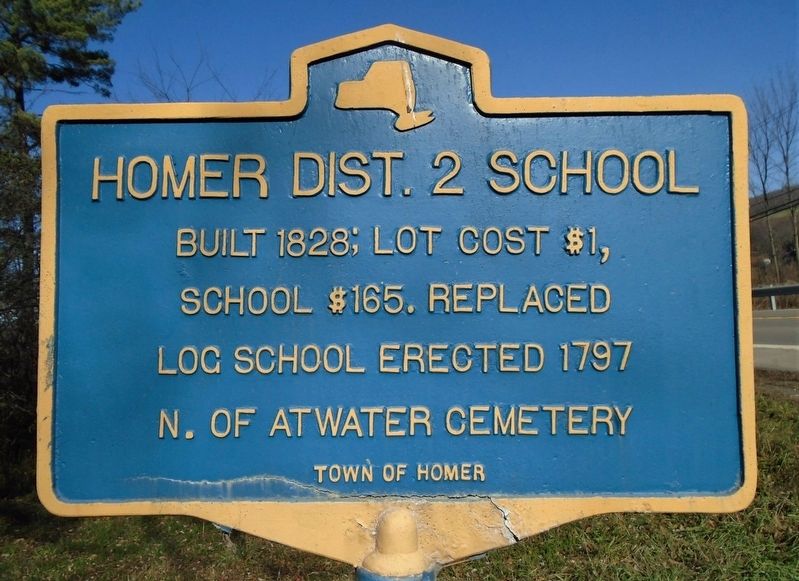 Homer Dist. 2 School Marker image. Click for full size.