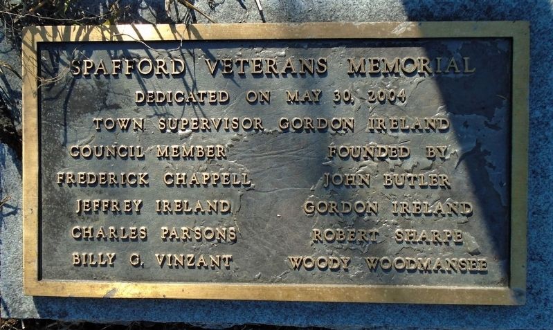 Spafford Veterans Memorial Marker image. Click for full size.