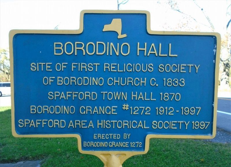 Borodino Hall Marker. Click for full size. Borodino Hall Marker image. Click for full size.