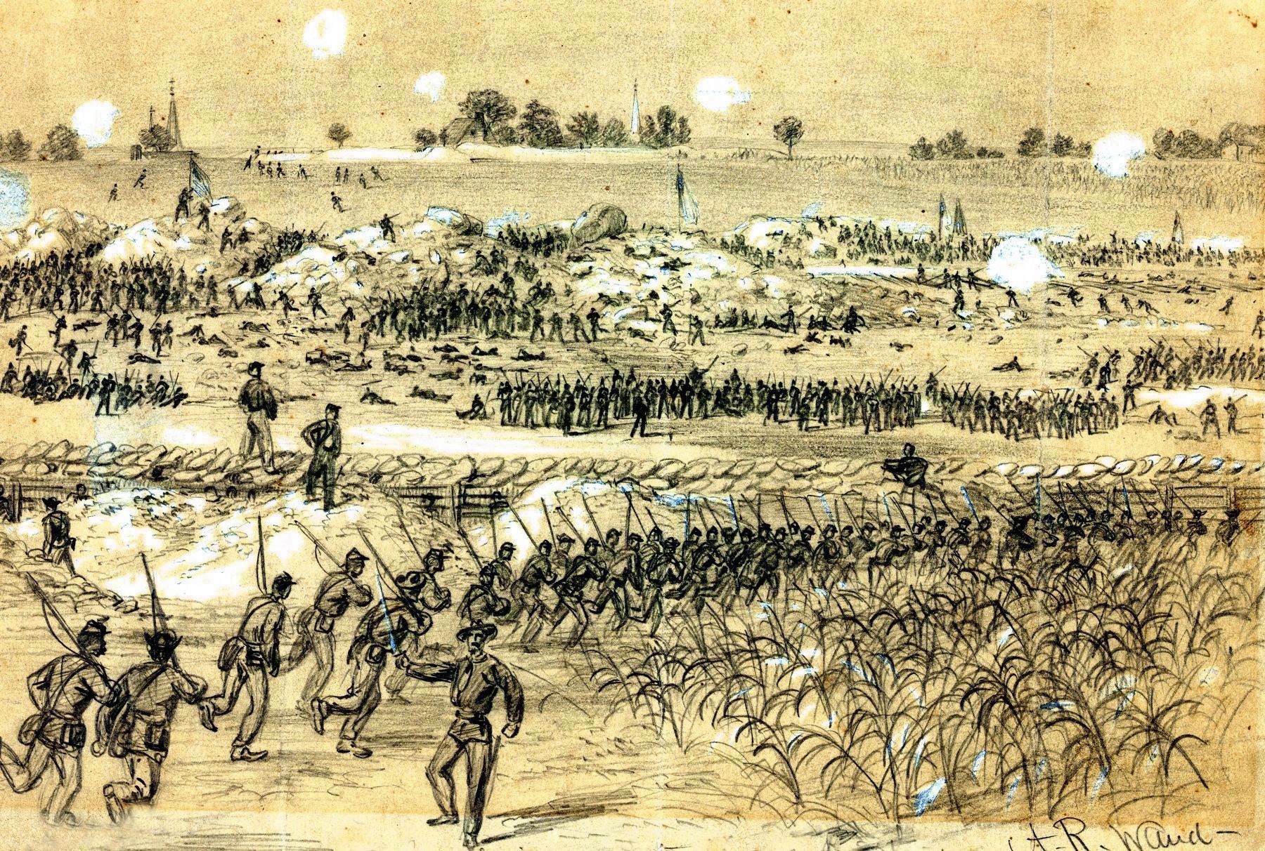 Scene of the Explosion, Saturday July 30th 1864 image. Click for full size.