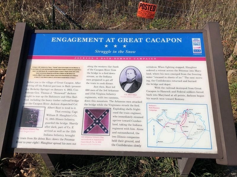 Engagement at Great Cacapon Marker image. Click for full size.