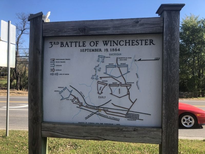 3rd Battle of Winchester side of the marker. Click for full size. 3rd Battle of Winchester side of the marker image. Click for full size.