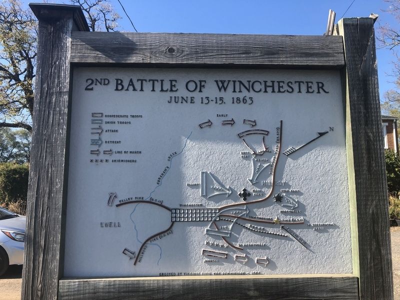 2nd Battle of Winchester side of the marker. Click for full size. 2nd Battle of Winchester side of the marker image. Click for full size.