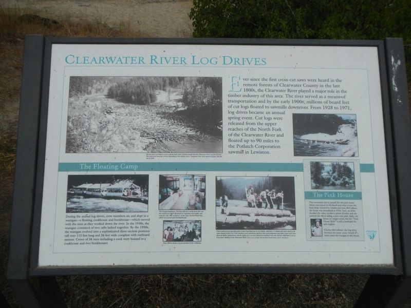 Clearwater River Log Drives Marker image. Click for full size.