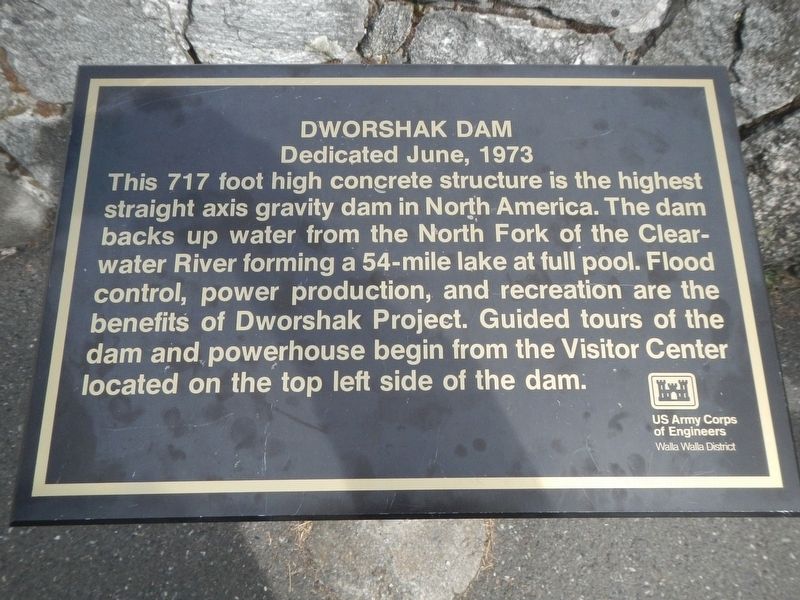 Dworshak Dam Marker image. Click for full size.