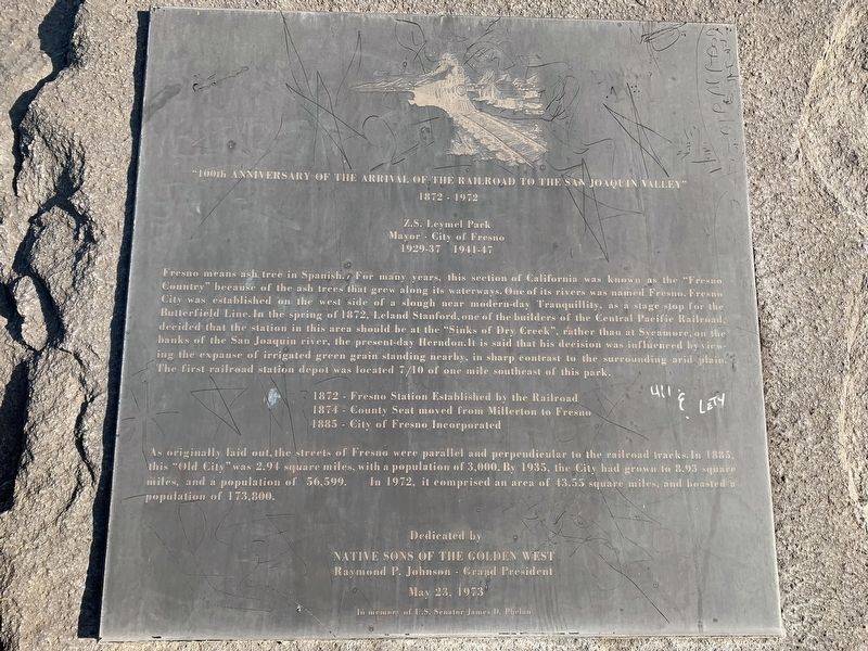 100th Anniversary Marker. Click for full size. 100th Anniversary Marker image. Click for full size.