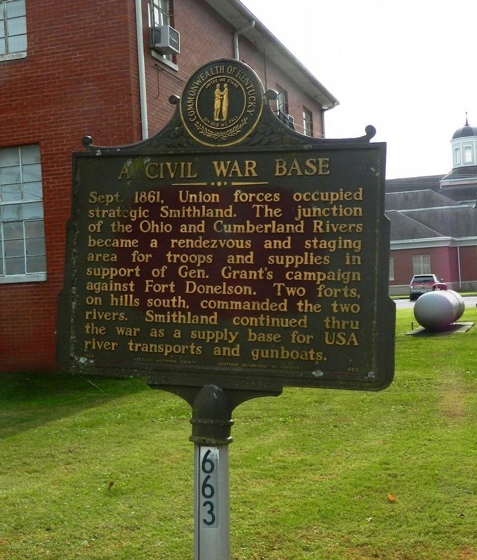 A Civil War Base Marker image. Click for full size.