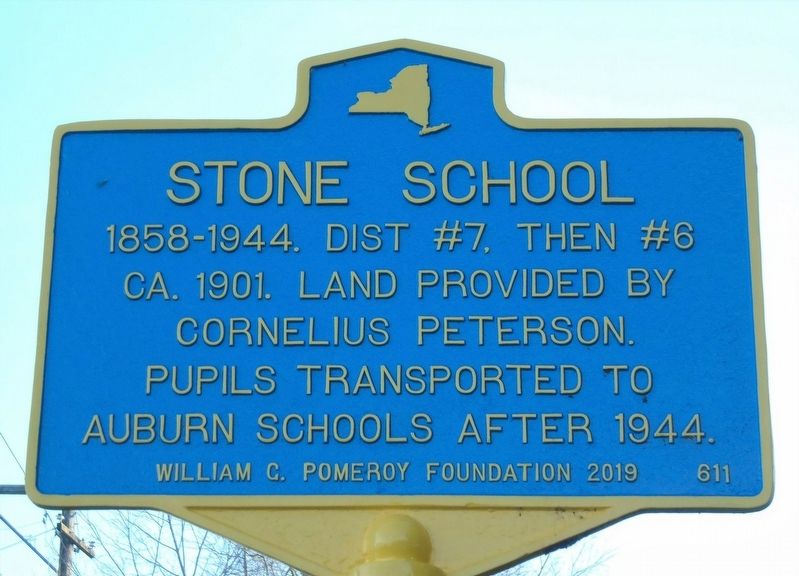 Stone School Marker. Click for full size. Stone School Marker image. Click for full size.