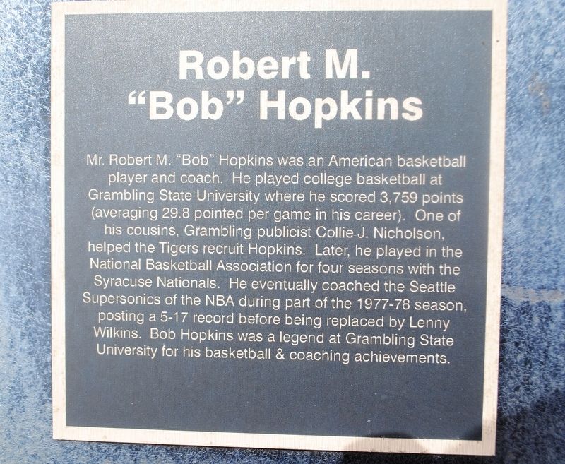 Robert M. "Bob" Hopkins Marker. Click for full size. Robert M. "Bob" Hopkins Marker image. Click for full size.