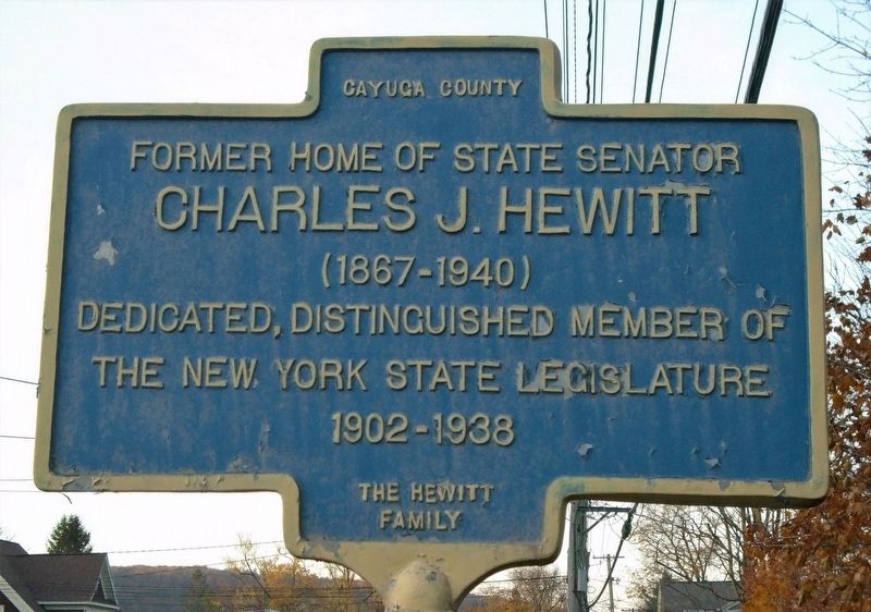 Former Home of State Senator Charles J. Hewitt Marker image. Click for full size.