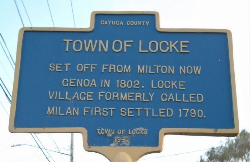 Town of Locke Marker image. Click for full size.