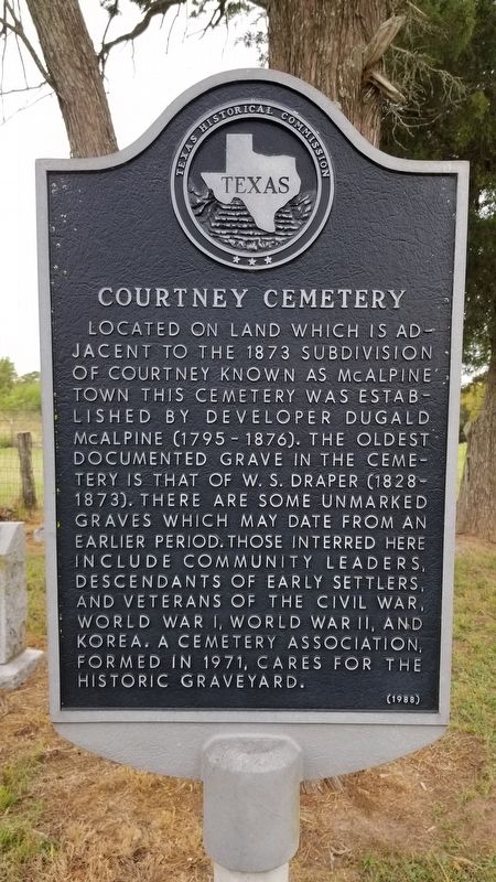 Courtney Cemetery Marker image. Click for full size.