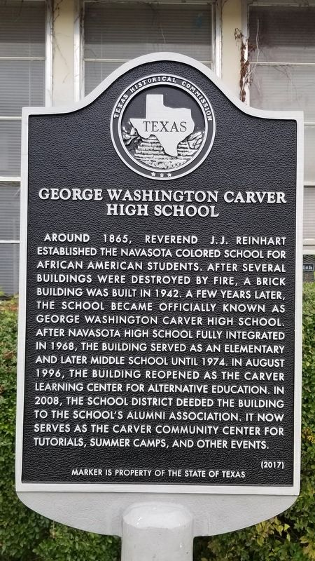 George Washington Carver High School Marker image. Click for full size.