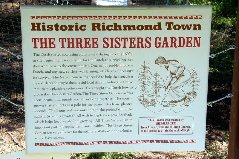 The Three Sisters Garden Marker. Click for full size. The Three Sisters Garden Marker image. Click for full size.