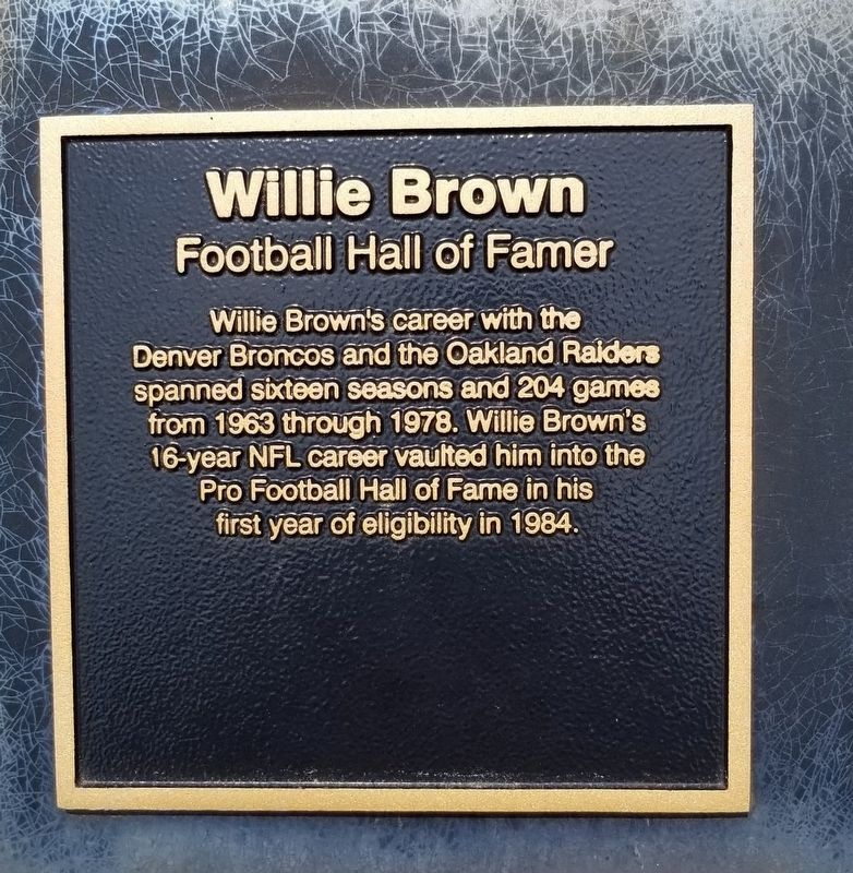 Willie Brown Marker image. Click for full size.