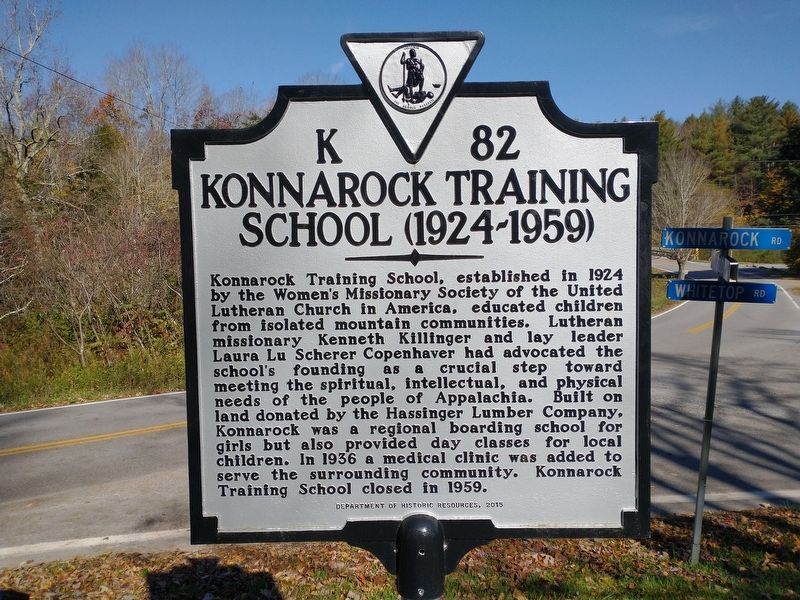 Konnarock Training School (1924~1959) Marker image. Click for full size.