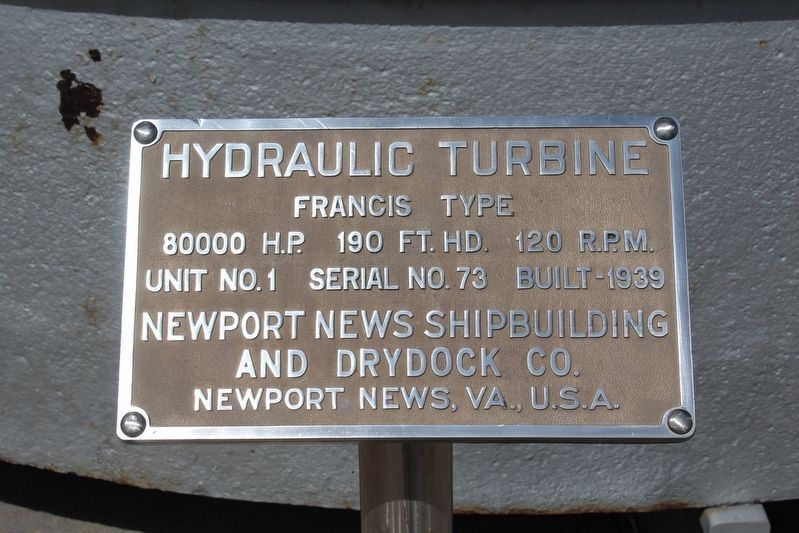 Hiwassee Dam - Hydraulic Turbine. Click for full size. Hiwassee Dam - Hydraulic Turbine image. Click for full size.