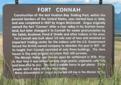 Fort Connah Marker image. Click for full size.