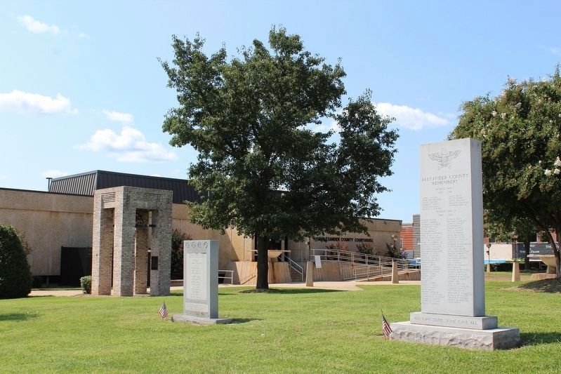 Alexander County Veterans Memorial Bell Tower Marker image. Click for full size.