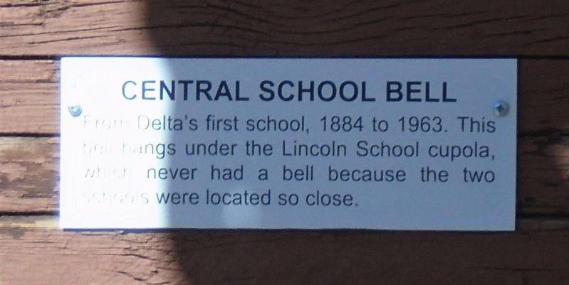 Central School Bell Marker image. Click for full size.