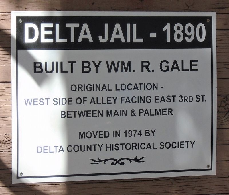 Delta Jail - 1890 Marker image. Click for full size.