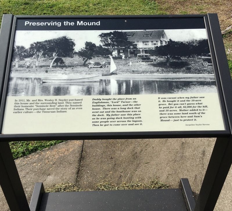 Preserving the Mounds Marker image. Click for full size.