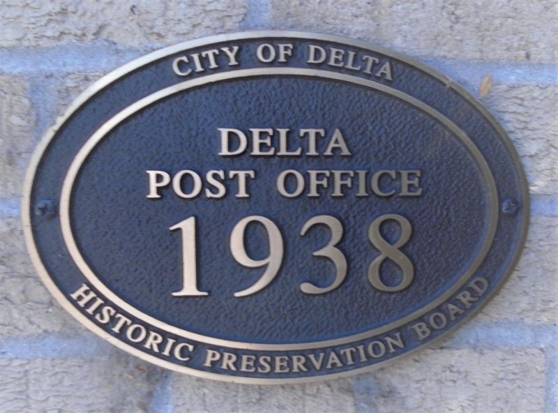 Delta Post Office Marker image. Click for full size.