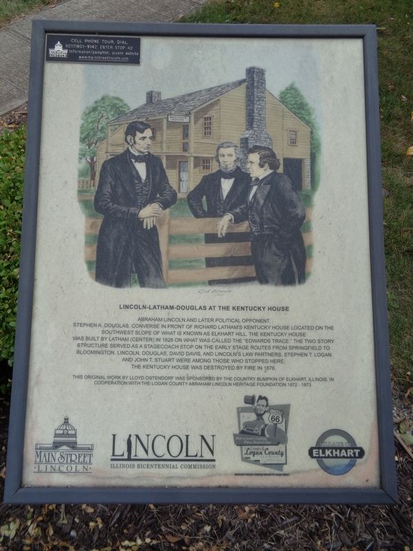 Lincoln-Latham-Douglas at the Kentucky House Marker image. Click for full size.