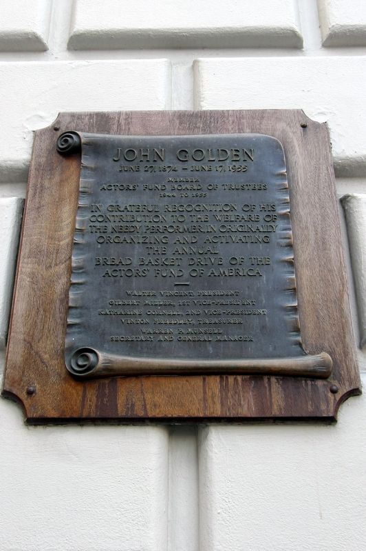 John Golden plaque image. Click for full size.