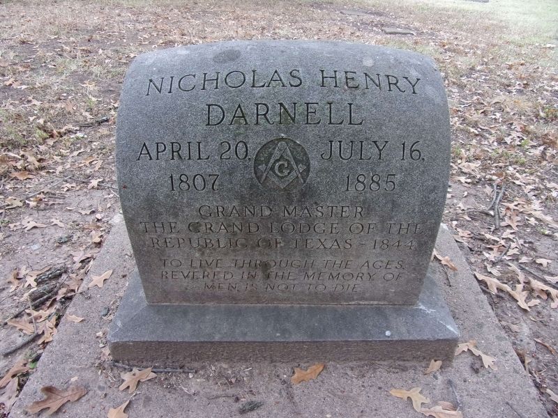 Nicholas Henry Darnell gravesite. Click for full size. Nicholas Henry Darnell gravesite image. Click for full size.