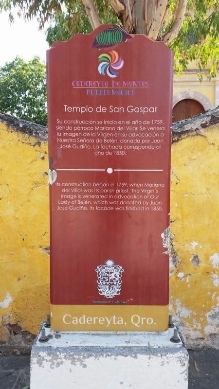 Temple of San Gaspar Marker image. Click for full size.