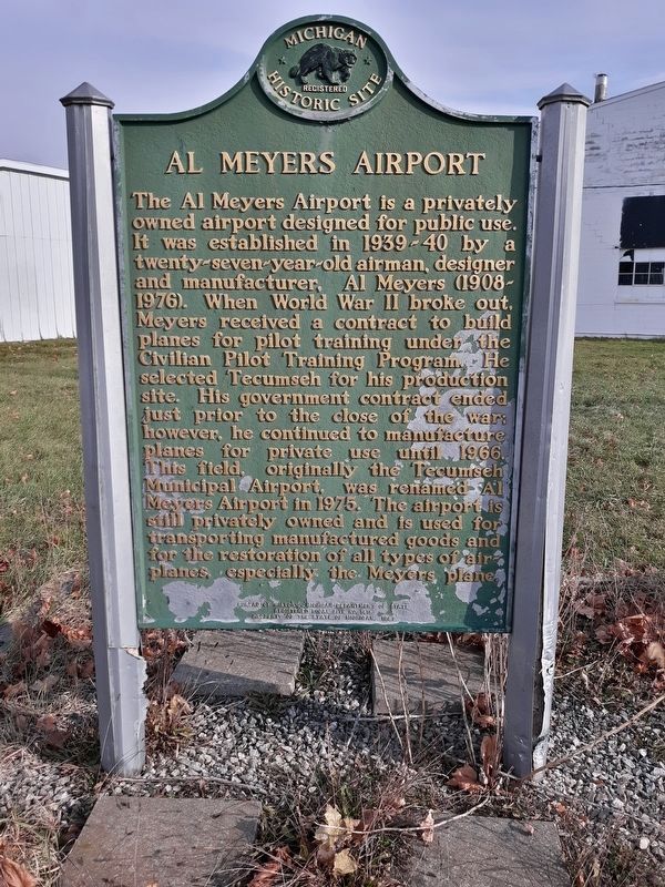 Al Meyers Airport Marker (side 2) image. Click for full size.