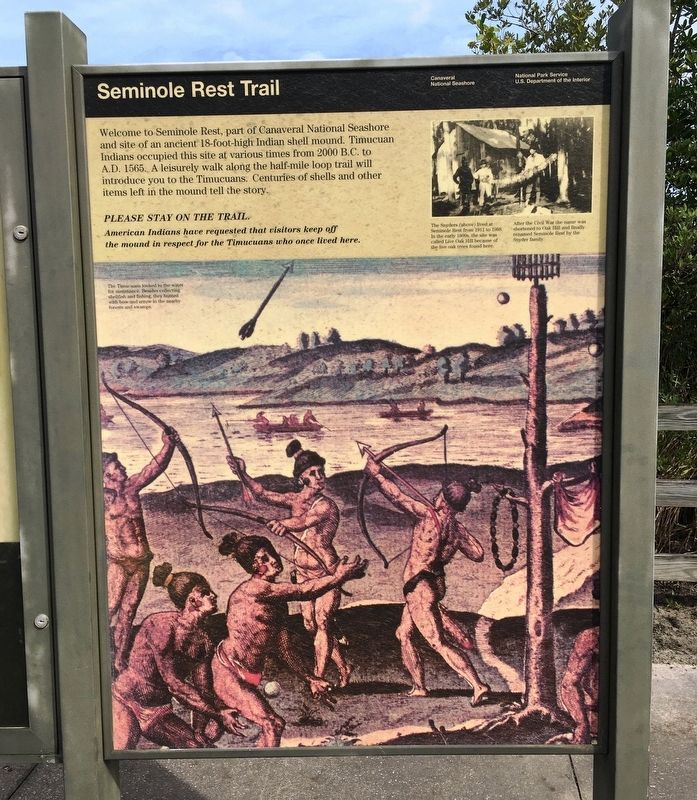 Seminole Rest Trail Marker image. Click for full size.