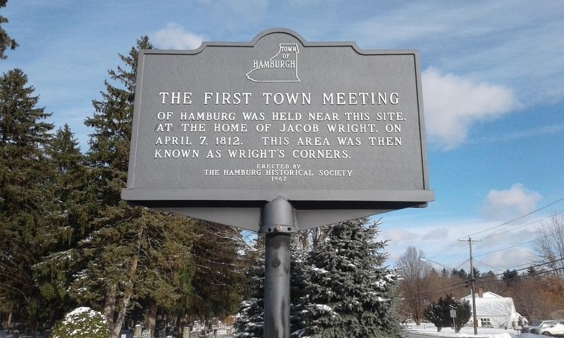 First Town Meeting Marker image. Click for full size.