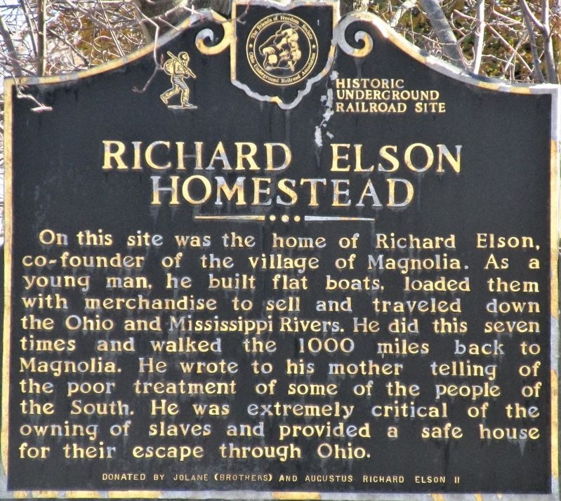 Richard Elson Homestead Marker image. Click for full size.