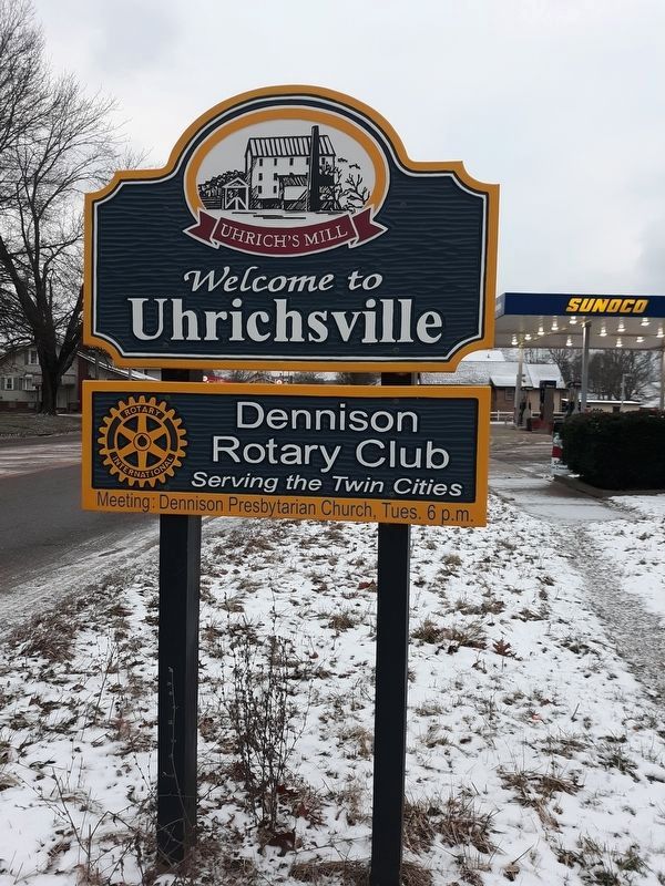 Uhrichsville Welcome Sign image. Click for full size.