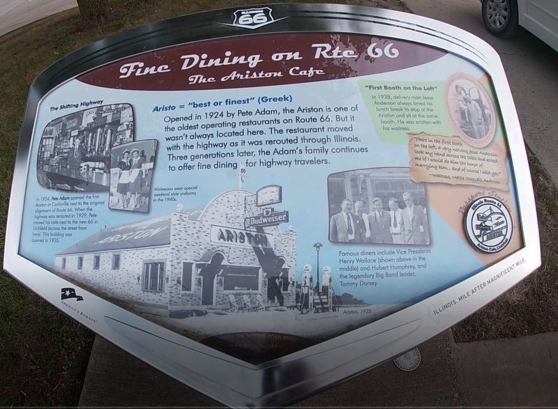 Fine Dining on Rte 66 Marker image. Click for full size.