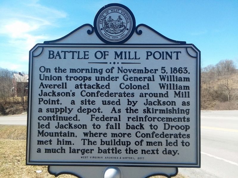 Battle Of Mill Point Marker image. Click for full size.