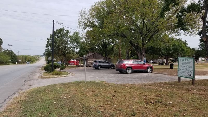 The parking lot of Blanche Park with the William Johnson cabin in the background. Click for full size. The parking lot of Blanche Park with the William Johnson cabin in the background image. Click for full size.