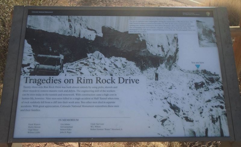 Tragedies on Rim Rock Drive Marker image. Click for full size.
