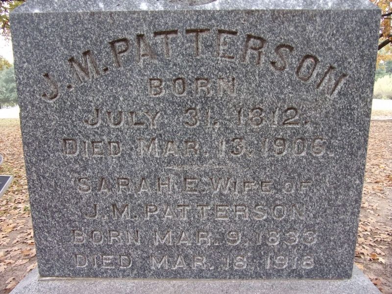 James Martin Patterson headstone image. Click for full size.