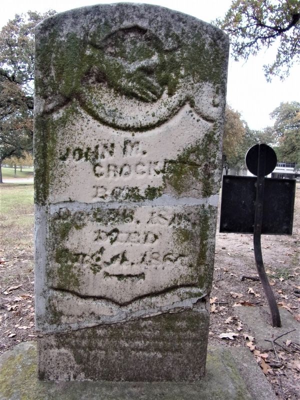 John McClannahan Crockett headstone. Click for full size. John McClannahan Crockett headstone image. Click for full size.