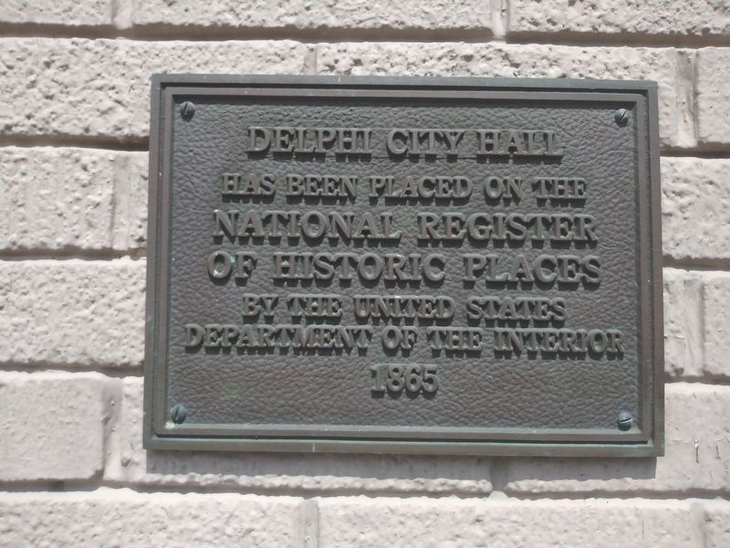 Delphi City Hall Marker image. Click for full size.