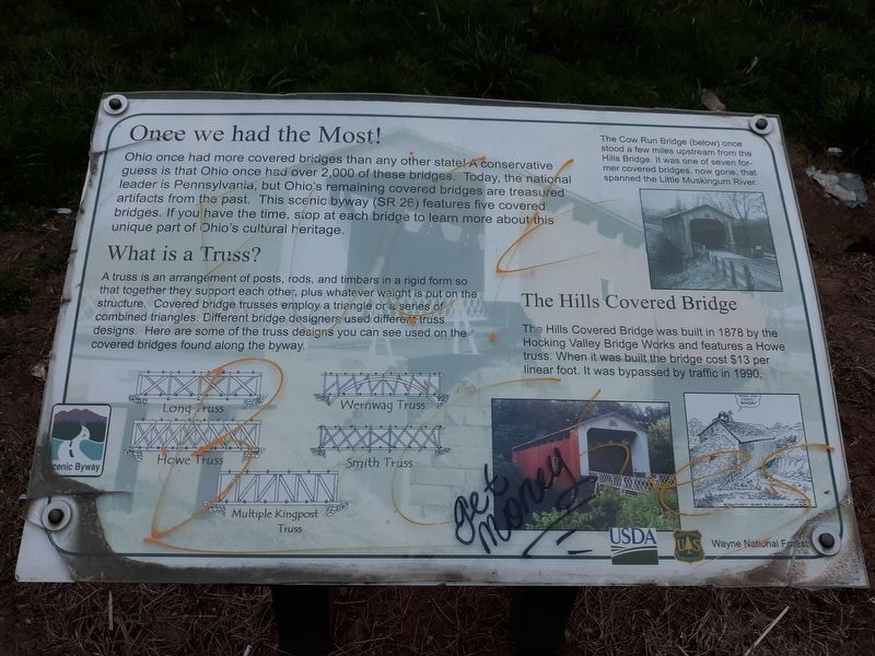 The Hills Covered Bridge Marker image. Click for full size.
