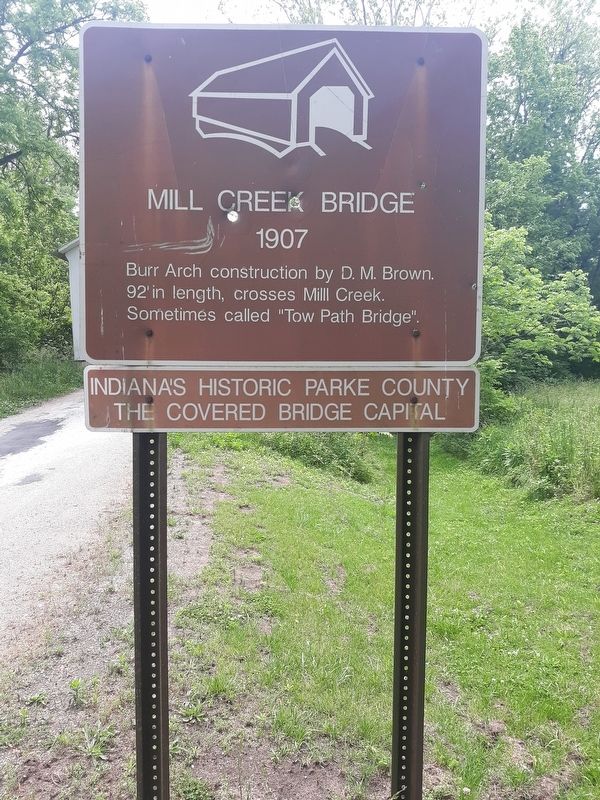 Mill Creek Covered Bridge Marker image. Click for full size.